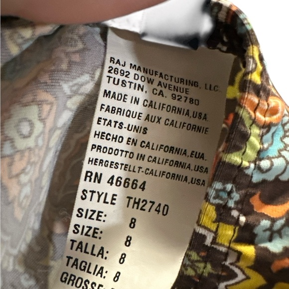 Tommy Hilfiger Brown and Blue Paisley Swim Top - Picture 9 of 9